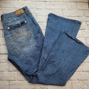 Seven7 Luxe Button Fly Flare Jeans size 22